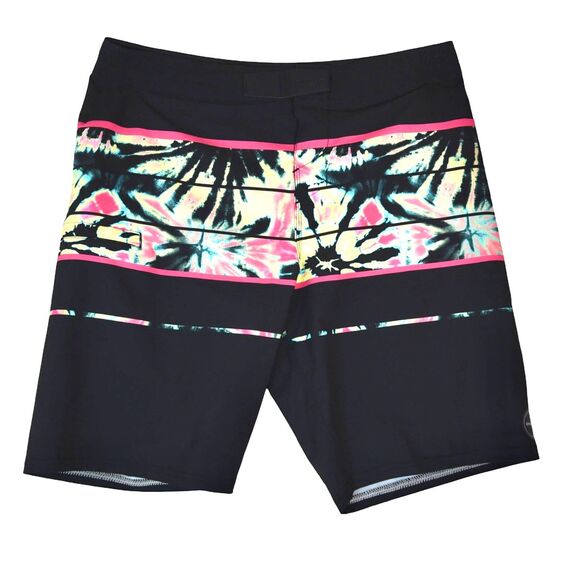 O’Neill Hyperfreak Hydro Boardshorts Size 32 Tie Dye Stripe Surf Swim Trunks - Picture 1 of 11
